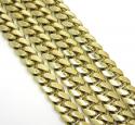 14k yellow gold solid thick miami link chain 20-30 inch 9.5mm