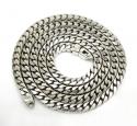 14k white gold solid tight franco link chain 22-40 inch 4.3mm