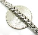14k white gold solid tight franco link chain 22-30 inch 4.3mm
