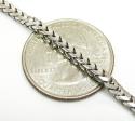 14k white gold solid tight franco link chain 20-30 inch 3mm
