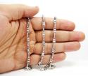 14k white gold fancy anchor link chain 20-24 inch 4.7mm