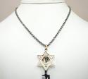 Baraka 18k rose gold white ceramic jewish star of david pendant
