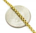 14k yellow gold solid box link chain 16-22 inch 2.5mm