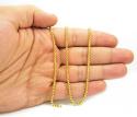 14k yellow gold solid box link chain 16-22 inch 2.5mm