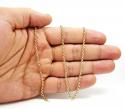 14k yellow gold solid circle link chain 16-30 inch 2.5mm