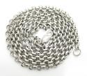 14k white gold solid circle link chain 16-30 inch 2.5mm