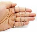 14k white gold solid circle link chain 16-30 inch 2.5mm