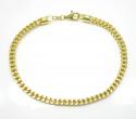 10k yellow gold franco link bracelet 8.50 inch 3.7mm