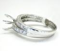 Ladies 18k white gold semi mount ring wedding band set 1.04ct