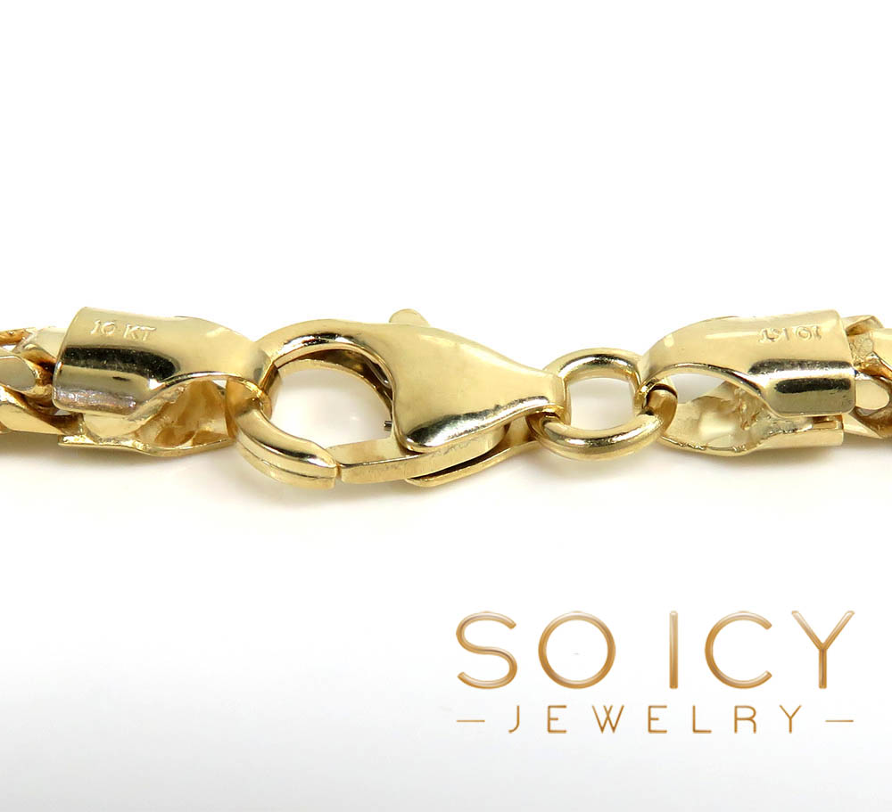 10k yellow gold solid franco bracelet 8.75 inch 3mm 