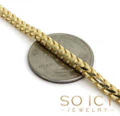 10k yellow gold solid franco bracelet 8.75 inch 3mm 