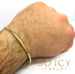 10k yellow gold solid franco bracelet 8.75 inch 3mm 