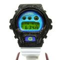 Mens partial black diamond dw-6900 stainless steel g-shock watch 0.25ct