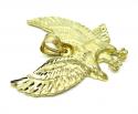 10k yellow gold diamond cut eagle pendant