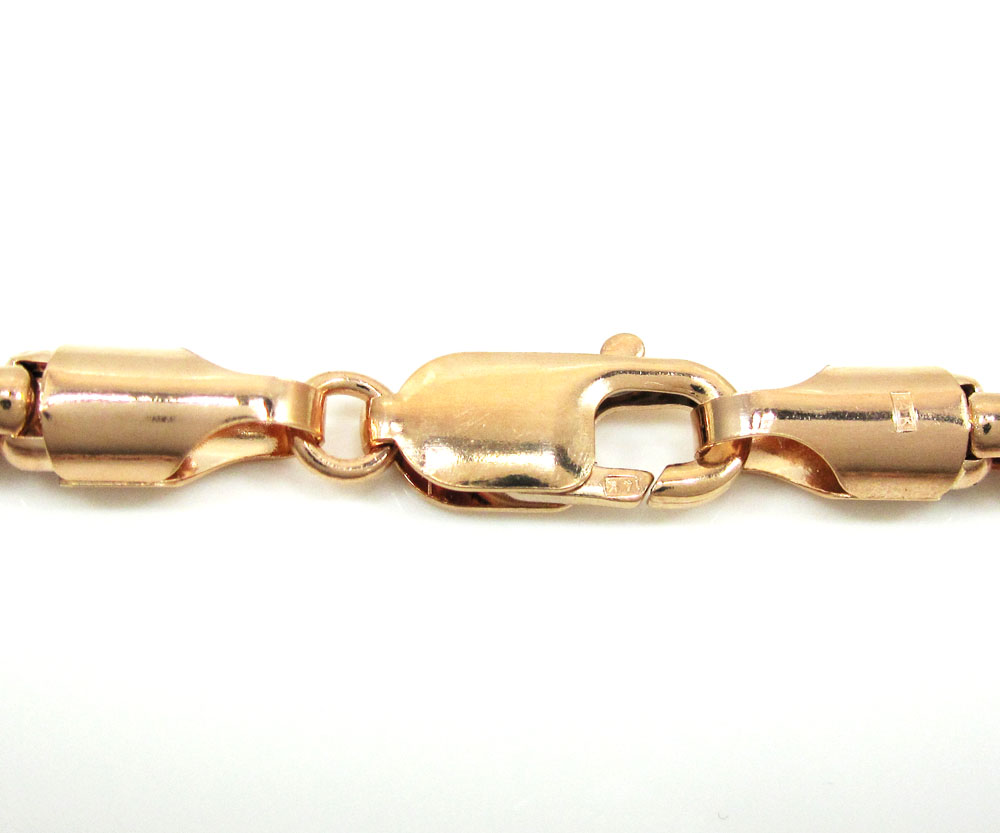 14k rose gold box link chain 18-30 inch 5mm - Image 4