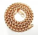 14k rose gold box link chain 18-30 inch 5mm
