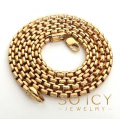 14k rose gold box link chain 16-30 inch 3.5mm