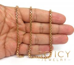 14k rose gold box link chain 16-30 inch 3.5mm