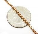 14k rose gold hexagon box link chain 16-30 inch 2.3mm