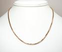 14k rose gold hexagon box link chain 16-30 inch 2.3mm