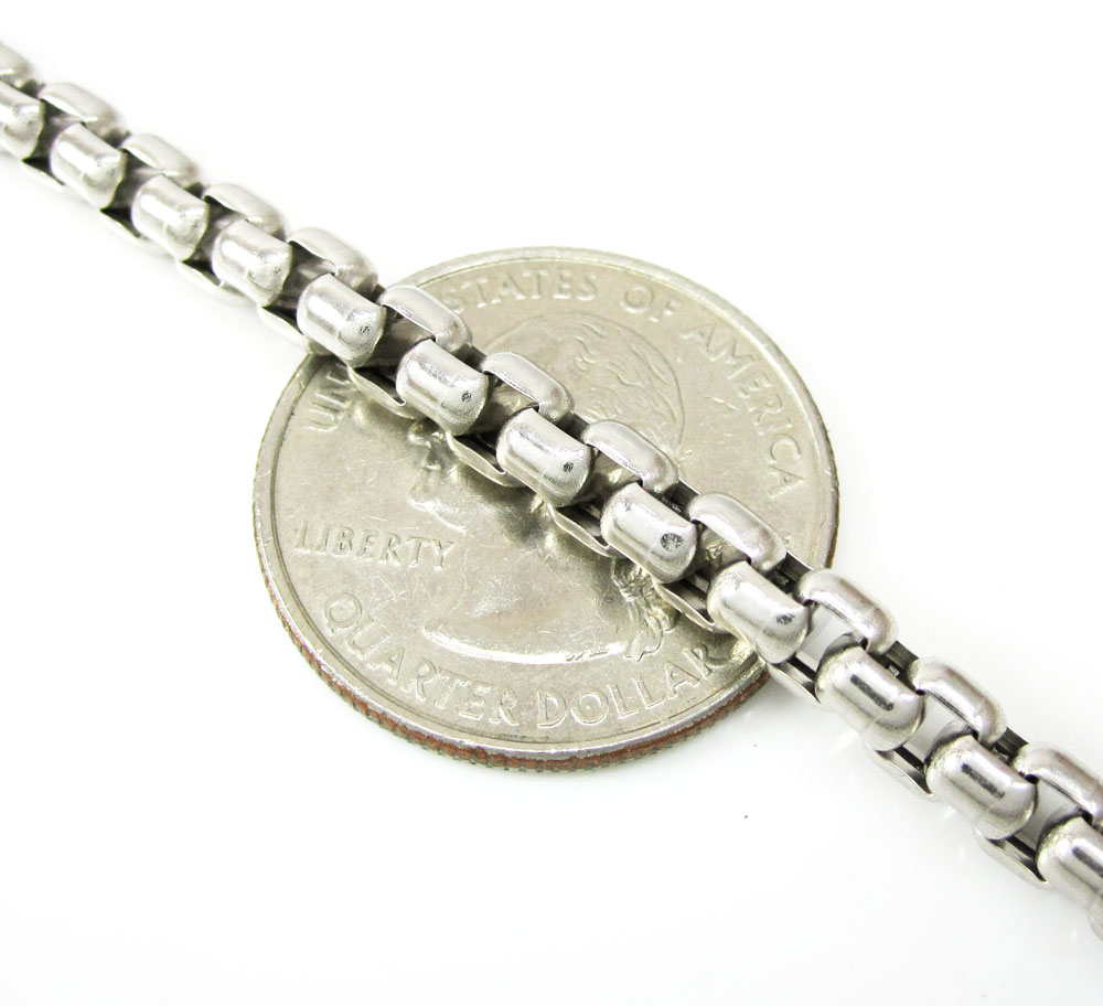 white gold box chain