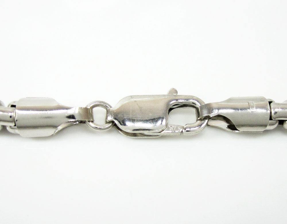 14k white gold box link chain 18-30 inch 5mm - Image 4