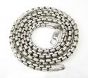 14k white gold box link chain 18-30 inch 5mm