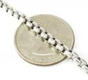 14k white gold box link chain 16-30 inch 3.5mm