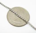 14k white gold box link chain 16-30 inch 1.8mm