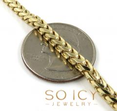 14k yellow gold solid tight franco link chain 20-30 inch 3.5mm
