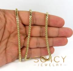 14k yellow gold solid tight franco link chain 20-30 inch 3.5mm