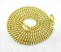 14k yellow gold solid tight miami link chain 16-26 inch 3.2mm