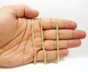 14k yellow gold solid tight miami link chain 16-26 inch 3.2mm