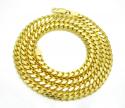 14k yellow gold solid tight miami link chain 18-26 inch 5mm
