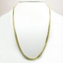 14k yellow gold solid tight miami link chain 18-26 inch 5mm