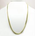 14k yellow gold solid tight miami link chain 20-26 inch 5mm