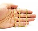 14k yellow gold solid tight miami link chain 18-24 inch 3.8mm