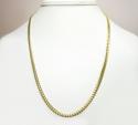 14k yellow gold solid tight miami link chain 18-24 inch 3.8mm