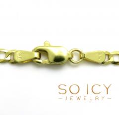 10k yellow gold solid diamond cut cuban link chain 18-30