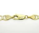 10k yellow gold solid diamond cut mariner link chain 20-36 inch 5.2mm
