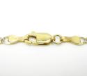 10k yellow gold solid diamond cut mariner link chain 16-22 inch 3mm