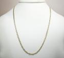 10k yellow gold solid diamond cut mariner link chain 16-22 inch 3mm