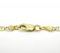 10k yellow gold solid skinny diamond cut mariner link chain 16-26 inch 2.5mm