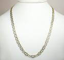 10k yellow gold solid diamond cut mariner link chain 20-26” 6mm