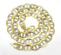 10k yellow gold solid diamond cut mariner link chain 24 inch 10.5mm