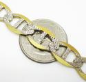 10k yellow gold solid diamond cut mariner link chain 24 inch 10.5mm