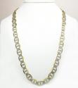 10k yellow gold solid diamond cut mariner link chain 24 inch 10.5mm