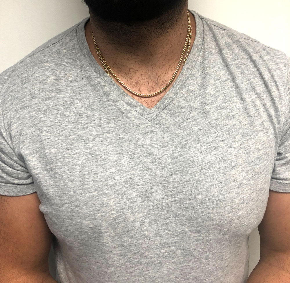 10k yellow gold diamond cut franco link chain 20-26 inch 3.50mm - Image 5