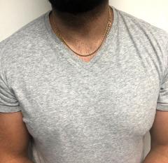 10k yellow gold diamond cut franco link chain 20-26 inch 3.50mm