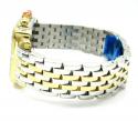 Ladies michelle deco two tone stainless steel diamond watch 0.60ct